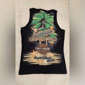 Harley Davidson Daytona Beach tank top cotton black woman XL